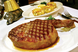 Chicago-style bone-in ribeye at Morton's