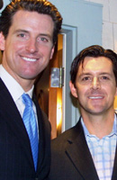 Gavin Newsom and Michael Mulcahy