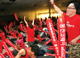 Korean fans at Galleria Market in Santa Clara