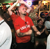 British fans at Britannia Arms Almaden