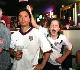 U.S. fans at Britannia Arms Almaden