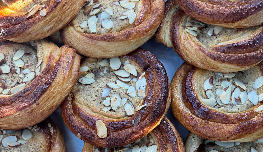 Closeup of pastries