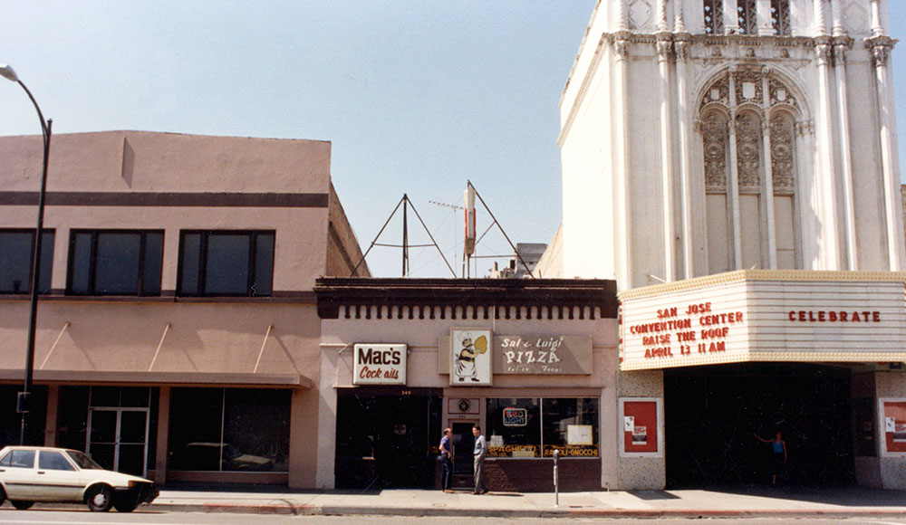 Archival view of First Street in San Jose