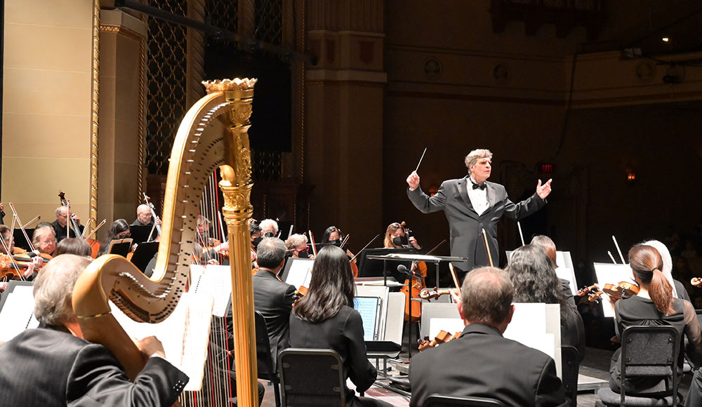 Man conducting an orchestra