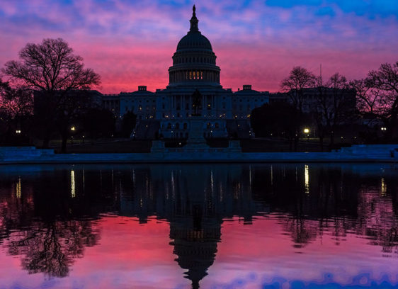 Photo of the U.S. Capitol at dusk