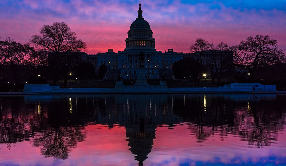 Photo of the U.S. Capitol at dusk