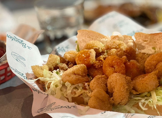 Plate of fried food