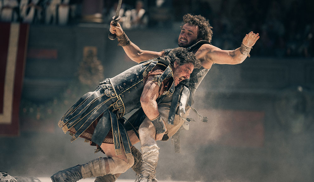 Two gladiators fighting