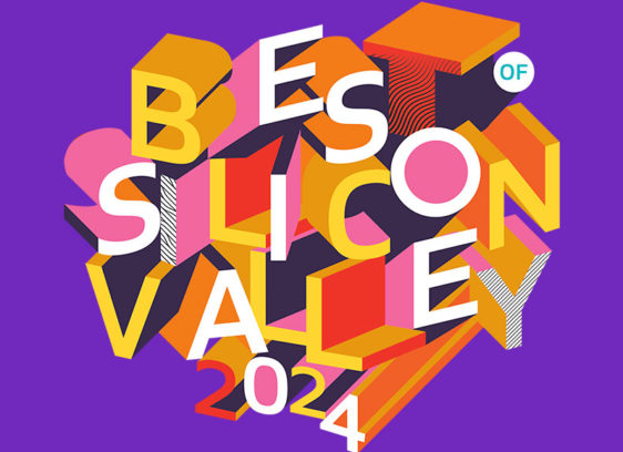 Stacked block letters spelling out Best of Silicon Valley 2024