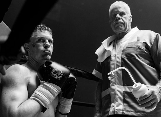 A fighter and his trainer in the ring