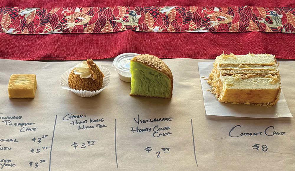 Pastries on a table